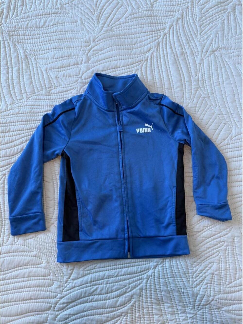 Puma Kids Blue Zip-Up Track Jacket Size 7
